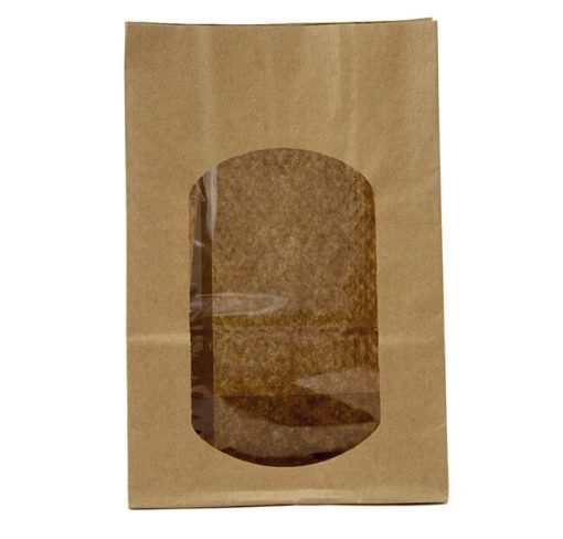 Kraft Window Bag 15'' x 7'' x 222mm - KPB15'' Cased 250 For Catering Hospitals