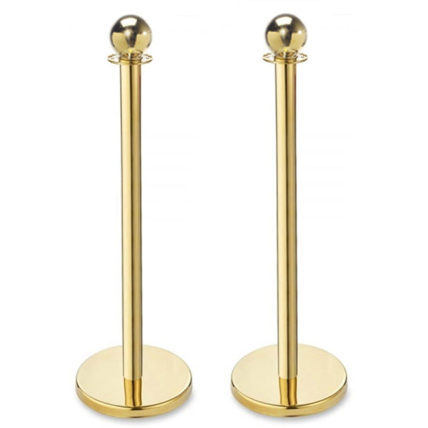 PAIR of Gold Post Barriers