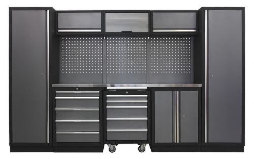 Sealey 8 Cabinet Set APMSSTACK03W & APMSSTACK03SS - Superline Pro Range