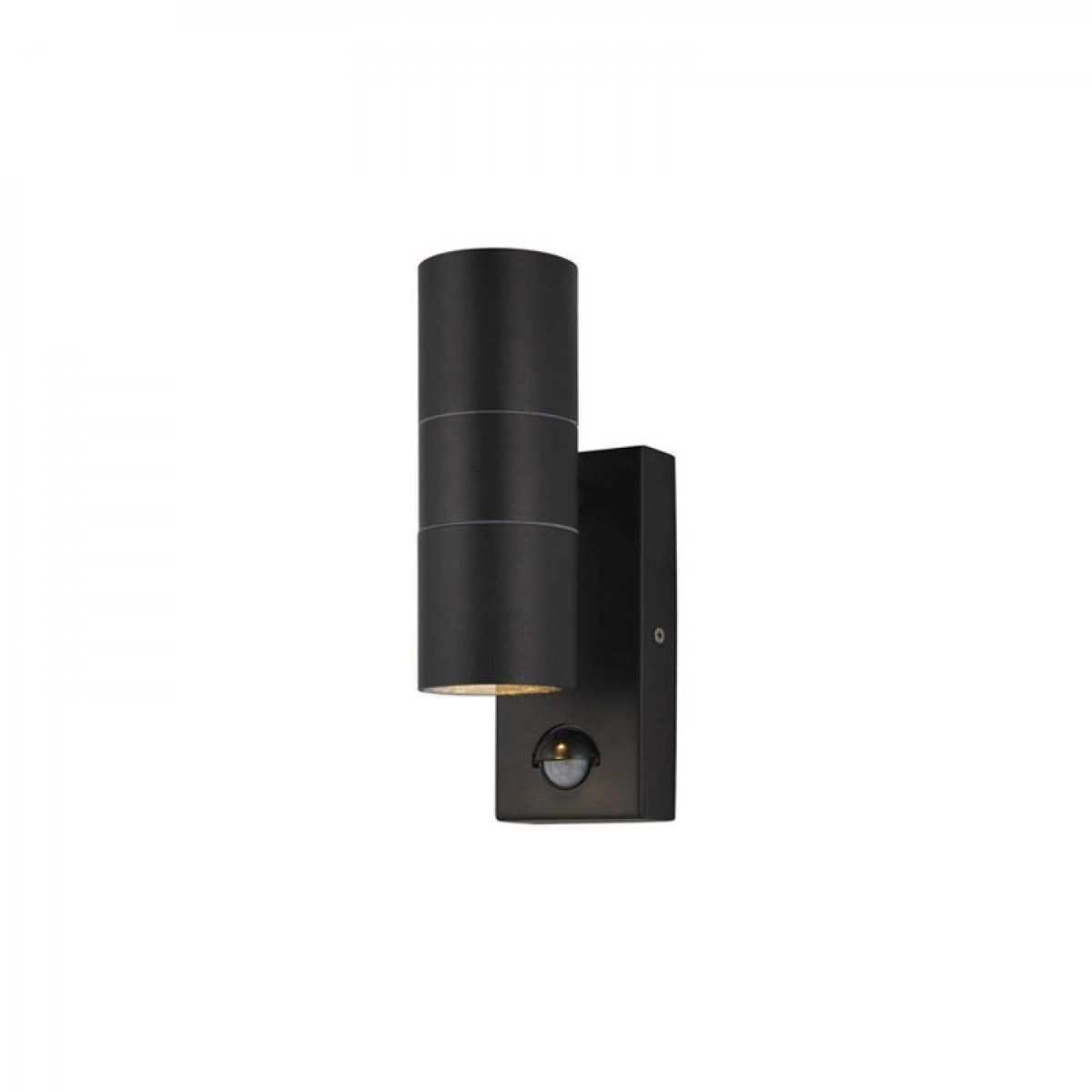 Forum Leto Up/Down Wall Light with PIR GU10 Black