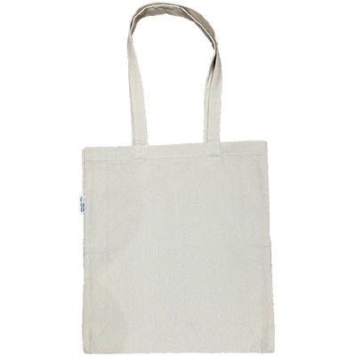 8oz Natural Organic Cotton Shopper With Long Handles