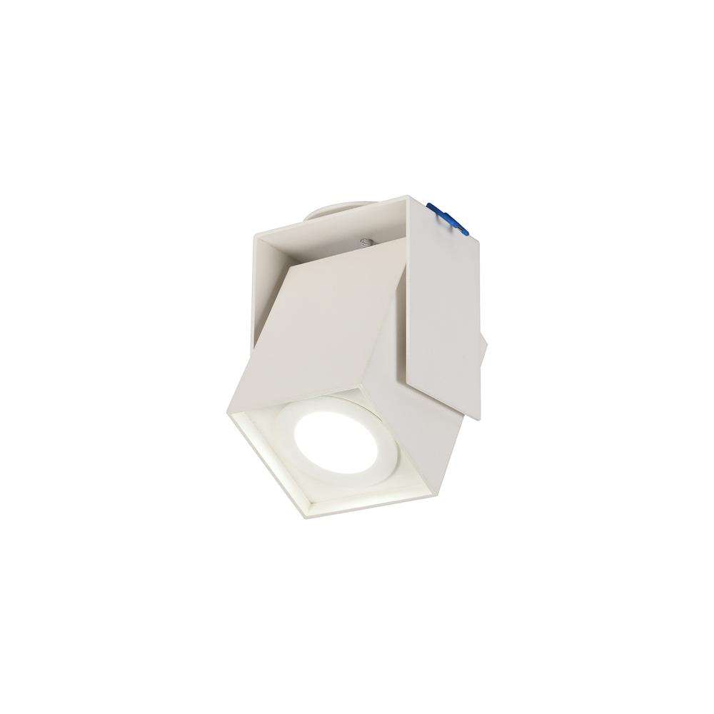 Luxuria Carter Adjustable Square Spotlight 1 Light GU10 Sand White