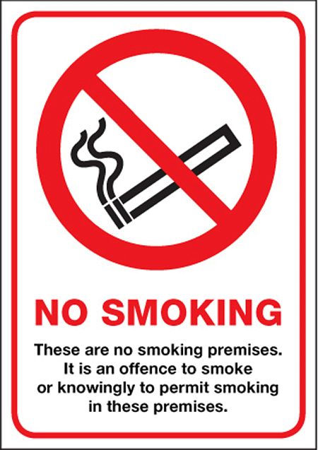 Scotland no smoking premises A4 rigid plastic