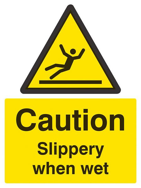 Caution Slippery when wet