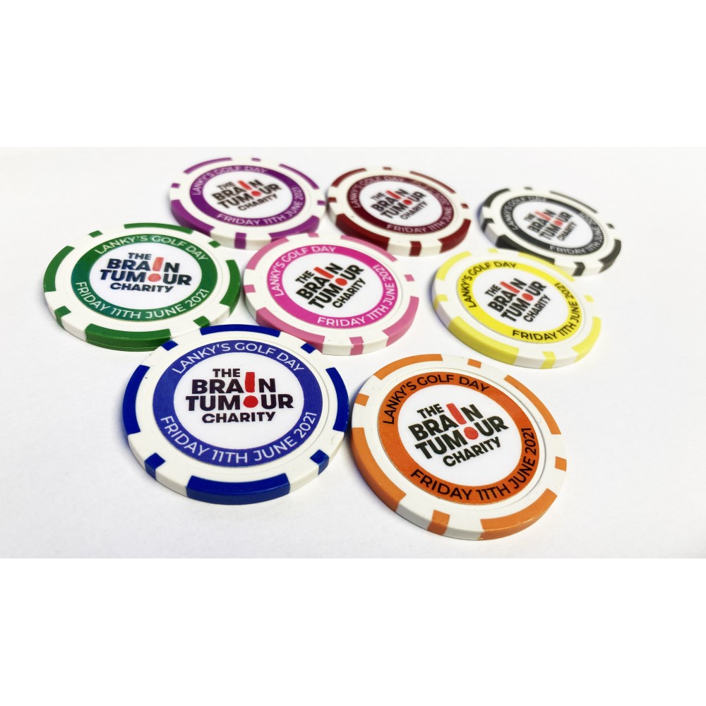 Custom Built Poker Chip Golf Ball Markers