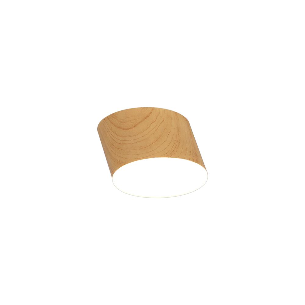 Luxuria Oberon 9cm Spotlight 10.5cm Round 1x10W LED 3000K 700lm Pine Wood