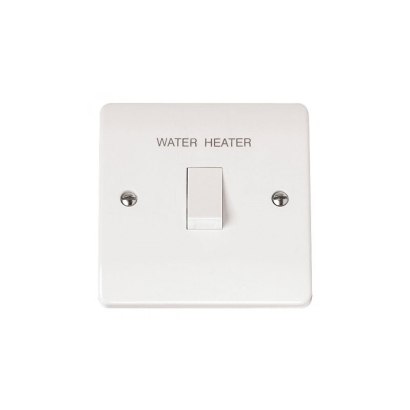 Click DP Water Heater Switch 20 Amp White PVC