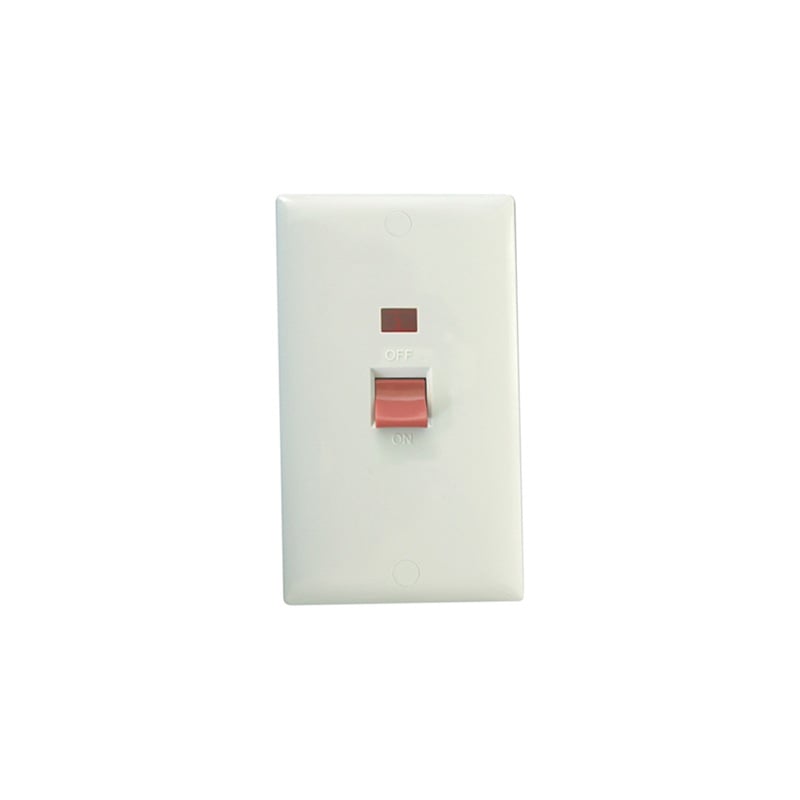 Varilight Value 45A Vertical Cooker Red Rocker Switch with Neon