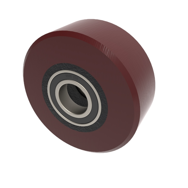 Polyurethane Cast Iron 125mm Ball Bearing Wheel 400kg Load