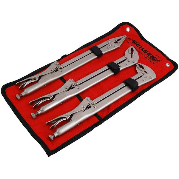 Neilsen CT4181 Locking Pliers 3pc Set 15in Long 90 + 45 Degree Angles