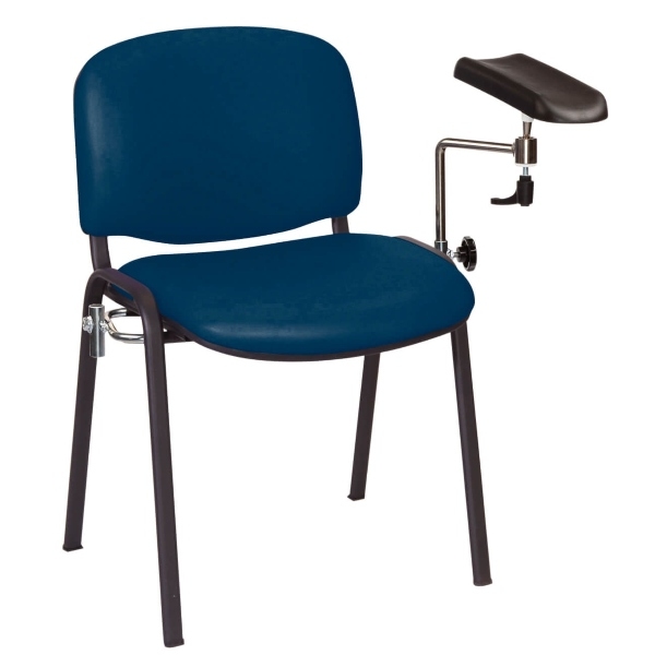 Phlebotomy Chair - Vinyl Anti-Bacterial Seats - Navy