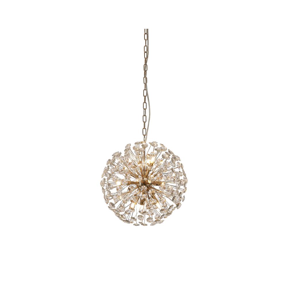 Luxuria Paramount Pendant 40cm Sphere 9 Light G9 French Gold / Crystal