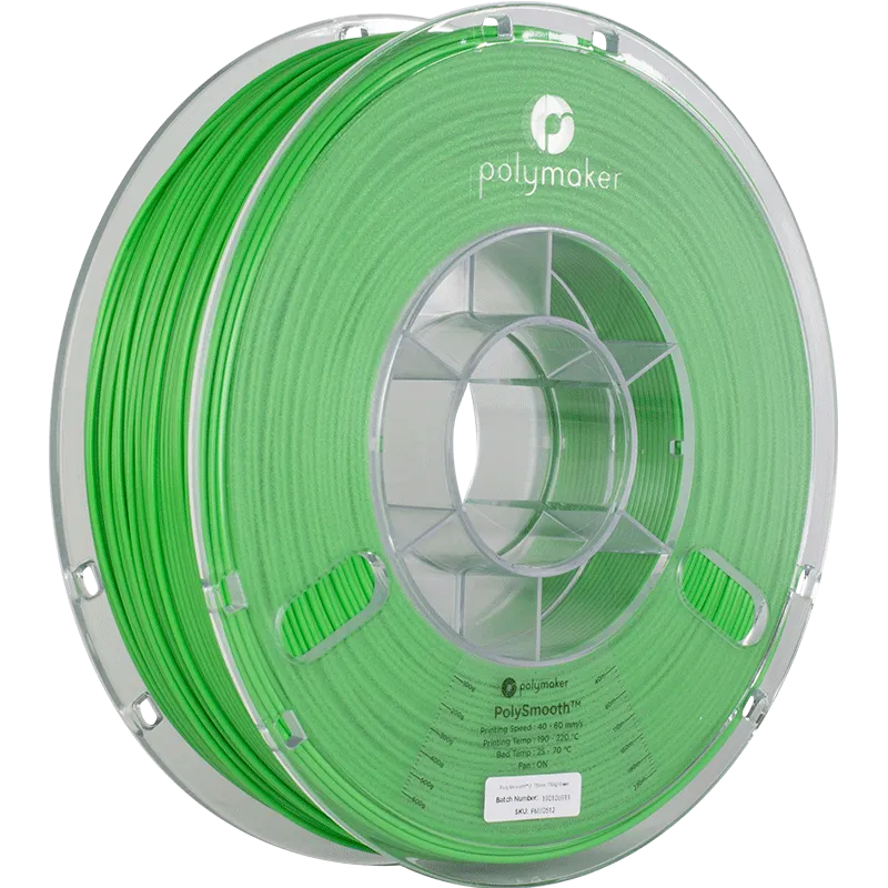 PolySmooth Shamrock Green 1.75mm 750gms 3D Printing Filament