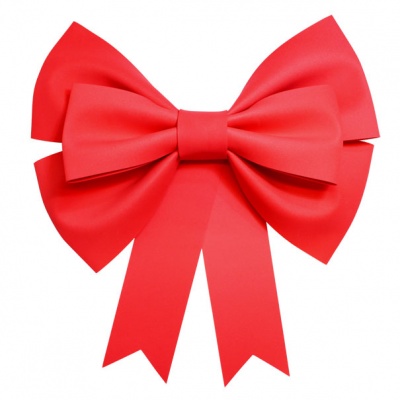 Giant 3D Foam Door Bow - 65cm RED