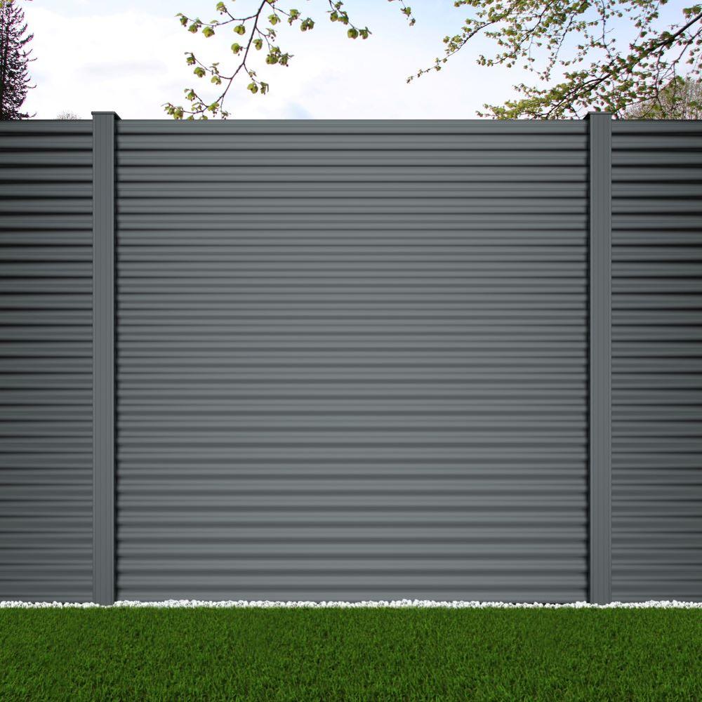 1.8m Wave Fence Basalt Grey -Basalt Grey - Metre Prices  