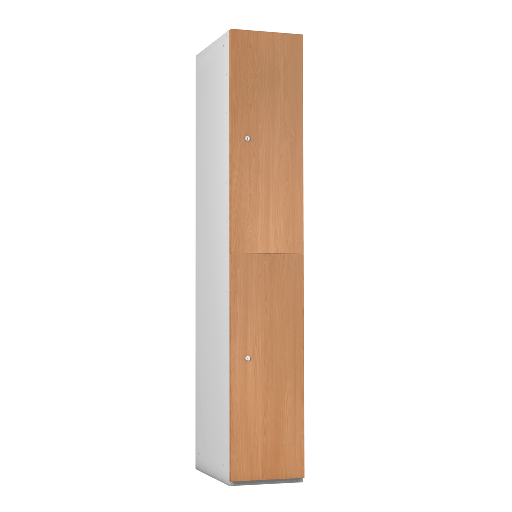 Timber Effect Two Door Locker For Gyms