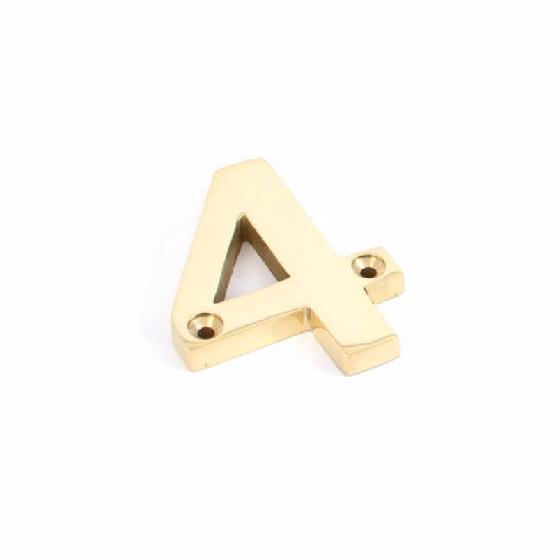 Anvil 83714 Pol. Brass Numeral 4