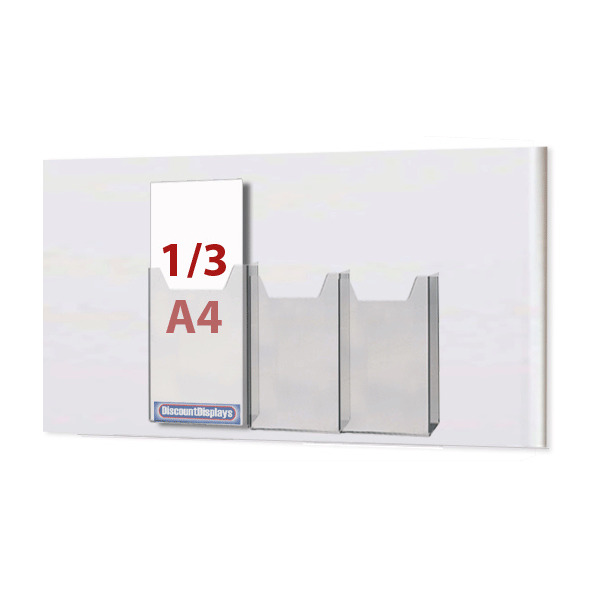 3 x 1/3 A4 Leaflet Dispenser on A2 Centres