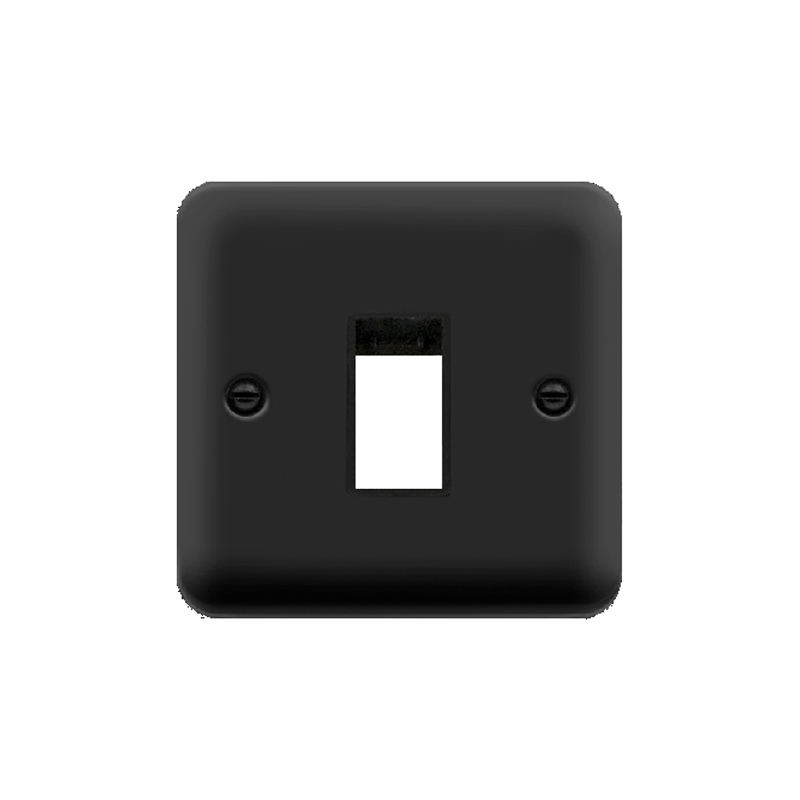 Click Deco Plus MiniGrid 1 Aperture Face Plate Matt Black Black Inserts