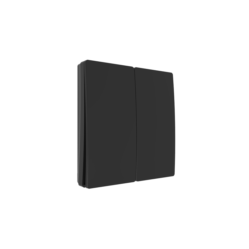 Forum Konect Kinetic Wall Switch 2 Gang Matt Black IP65