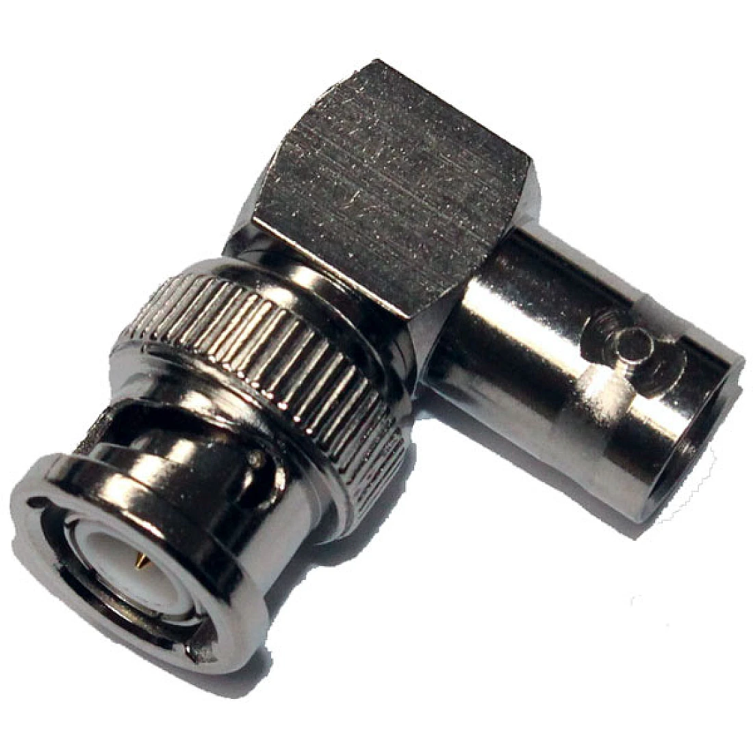 BNC Right Angle Plug to Jack Adaptor 75 Ohm