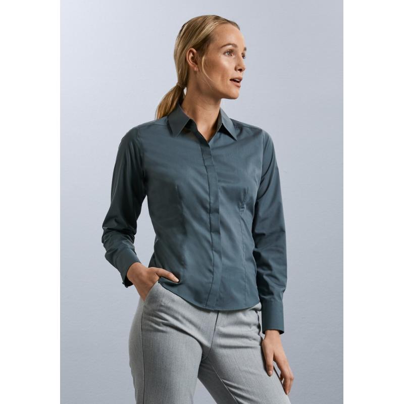 Ladies Long Sleeve Poplin Shirt