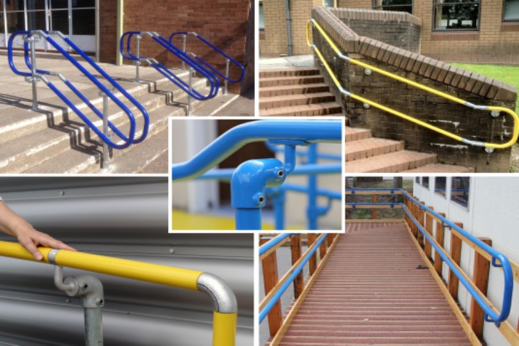Accessible pipe fittings for stairways