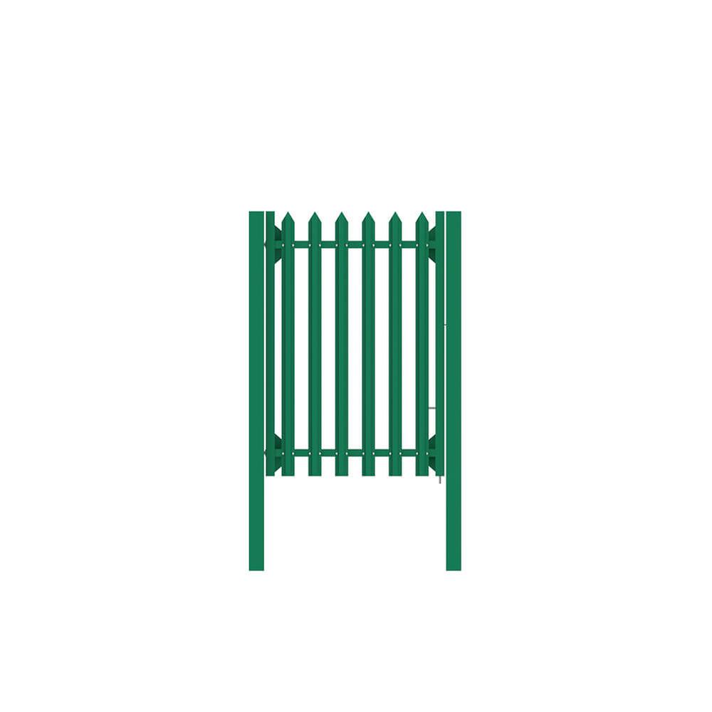 Green GRP Single Leaf Gate 2.4m H x 1.2mConcrete-in c/w Posts & Fittings