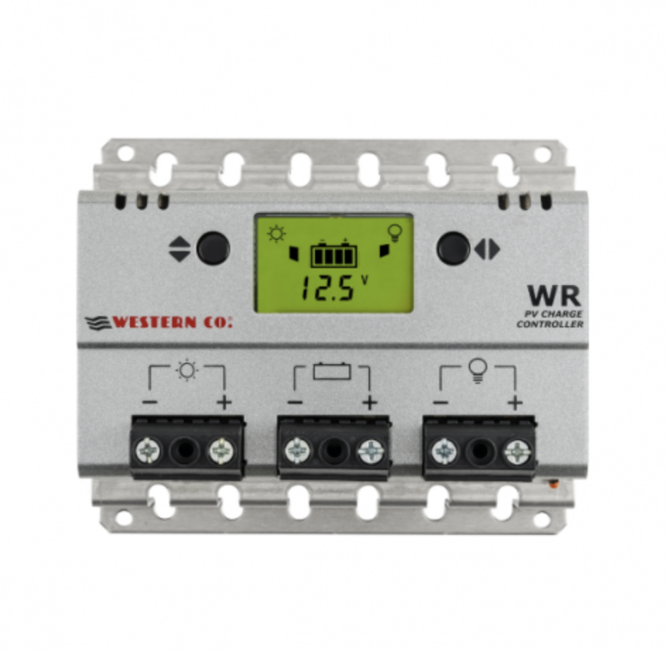 30a 12v/24v solar charge controller with lcd display for motorhomes, boats, lighting or off-grid solar systems