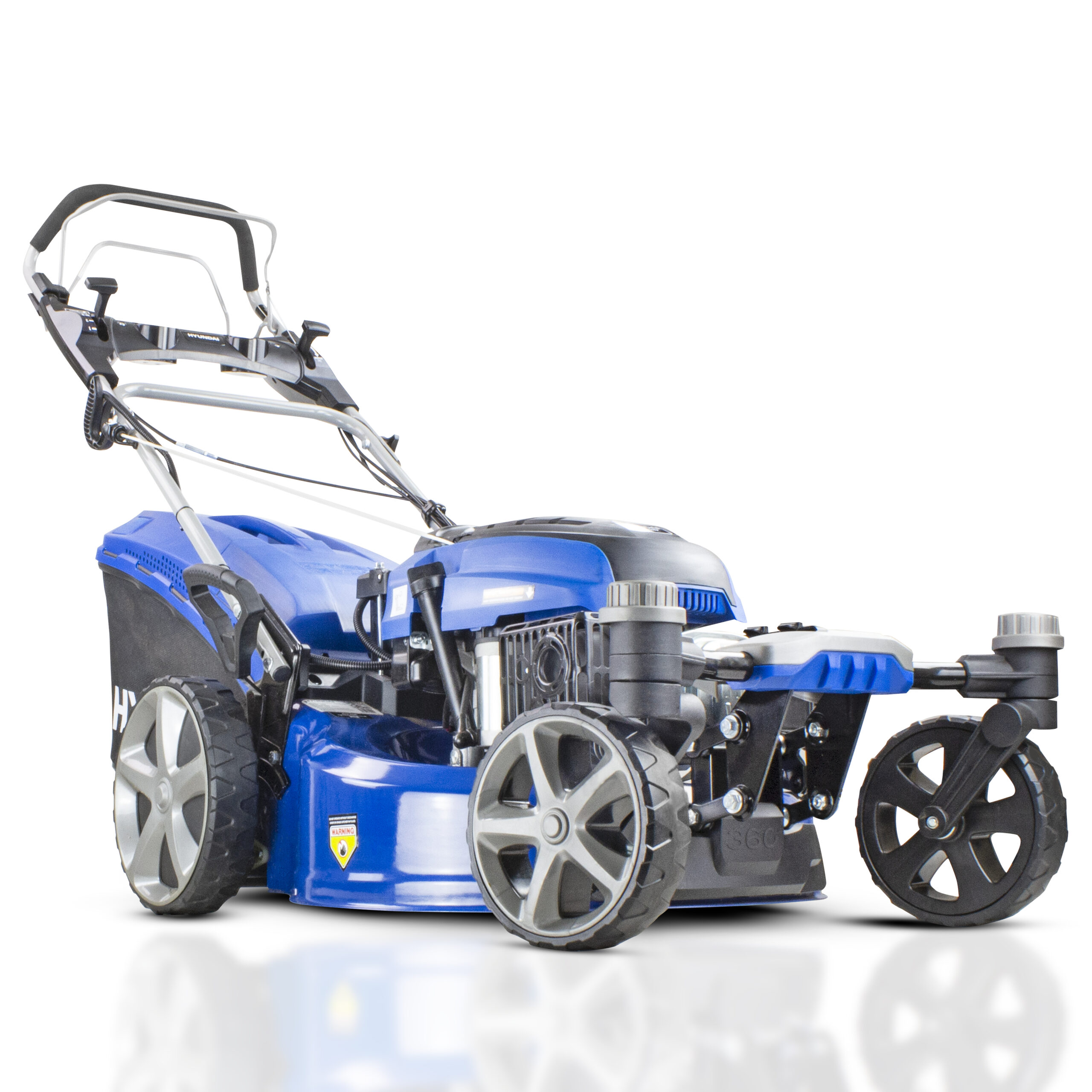 Hyundai HYM510SPEZ 20″ 51cm 510mm Self Propelled ZERO-TURN ULTRA LOW CUT Lawn Mower Electric Push Button Start 196cc Petrol Lawn Mower