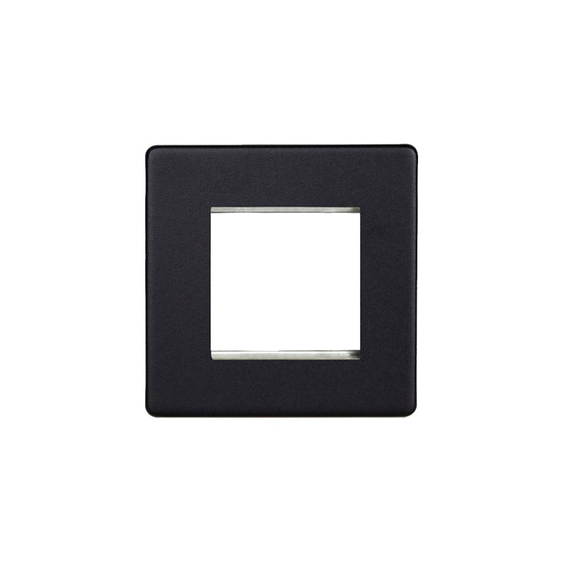 Varilight Urban 2 Grid Space Plate Matt Black Screw Less Plate