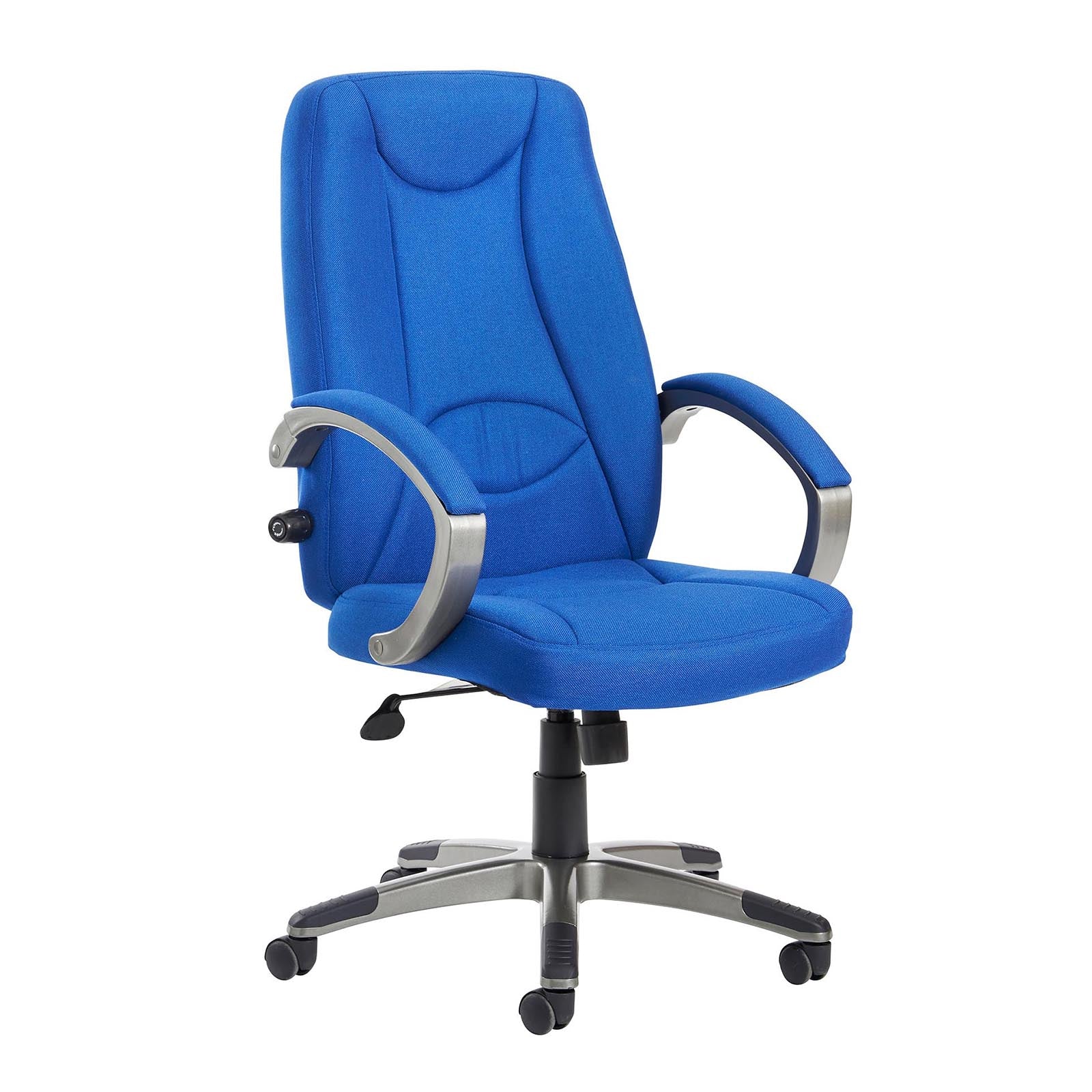Specialising In Lucca High Back Fabric Adjustable Lumbar Office Chair - Blue or Charcoal Option UK