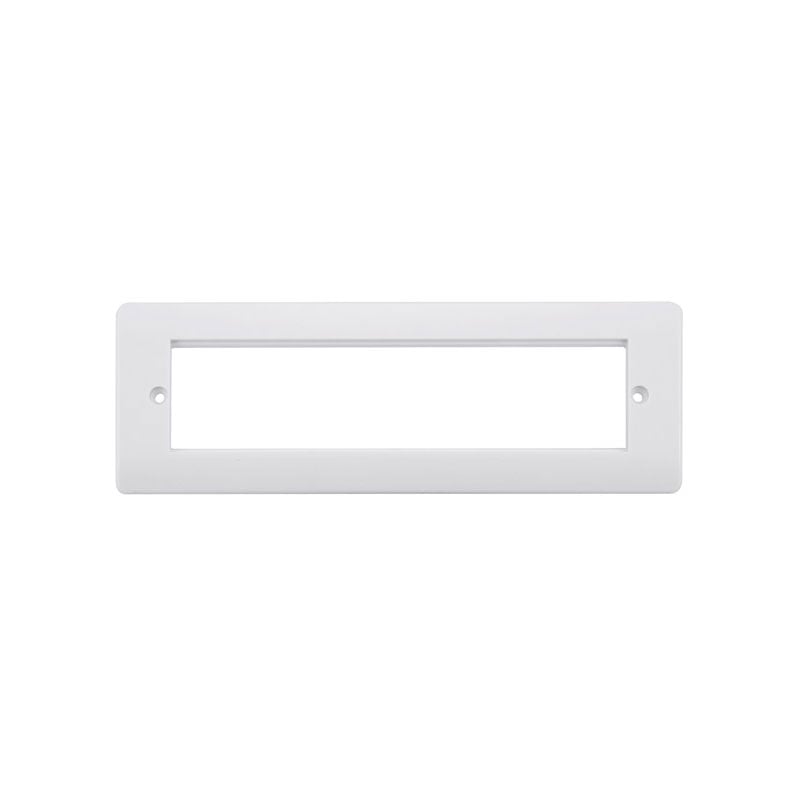 Click New Media White 8 Module Small Front Plate With York