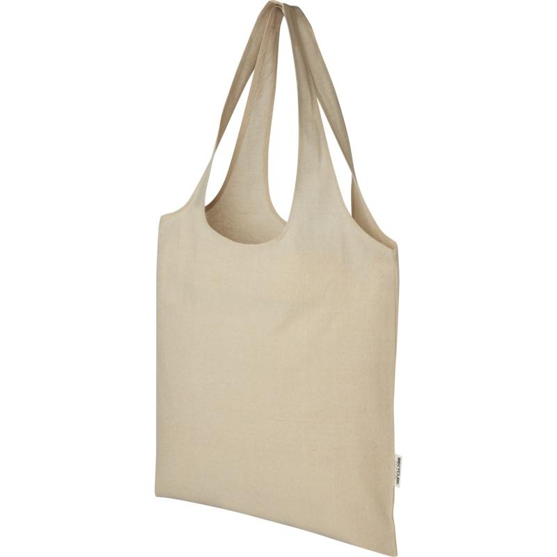 Pheebs 150 g/m&sup2; recycled cotton trendy tote bag 7L