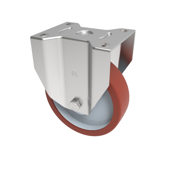 Polyurethane Nylon Plate Fixed Castor 160mm 600kg Load