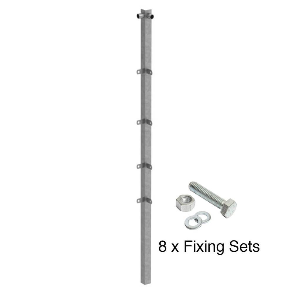 Estate Railing 1.2m high Corner PostLong Bar Component System c/w fixings