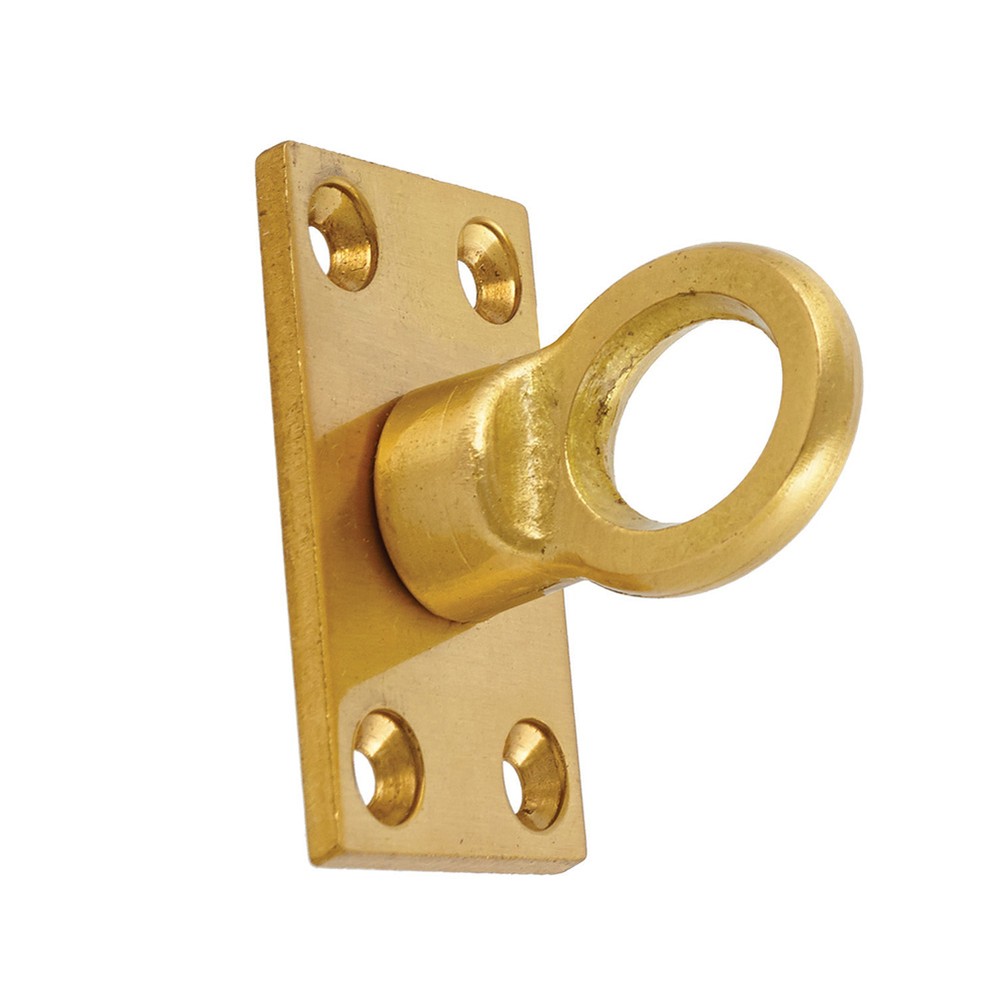 Brass 28mm Rope Eye Plate Indoor & Outdoor