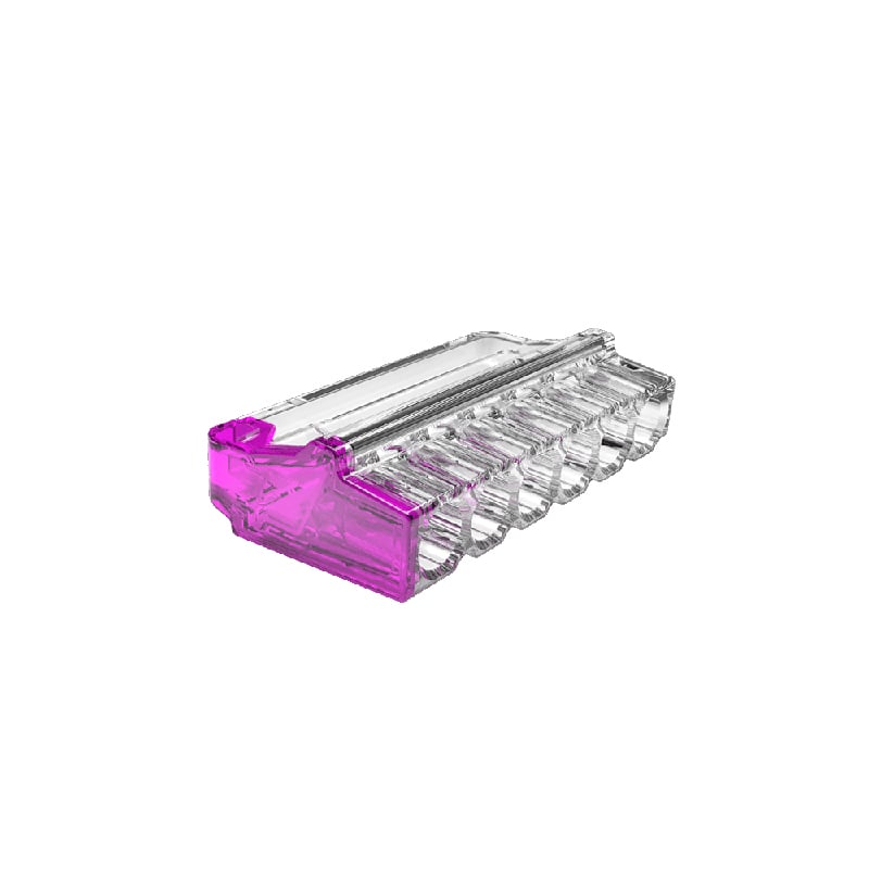 Unicrimp 450V Purple 6 Port Transparent Connector Pack of 100