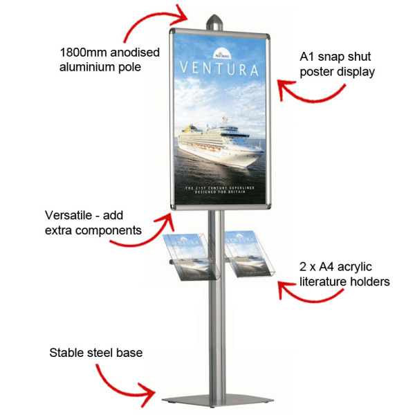 D5 - Freestanding A1 Retail Poster Display Single Sided