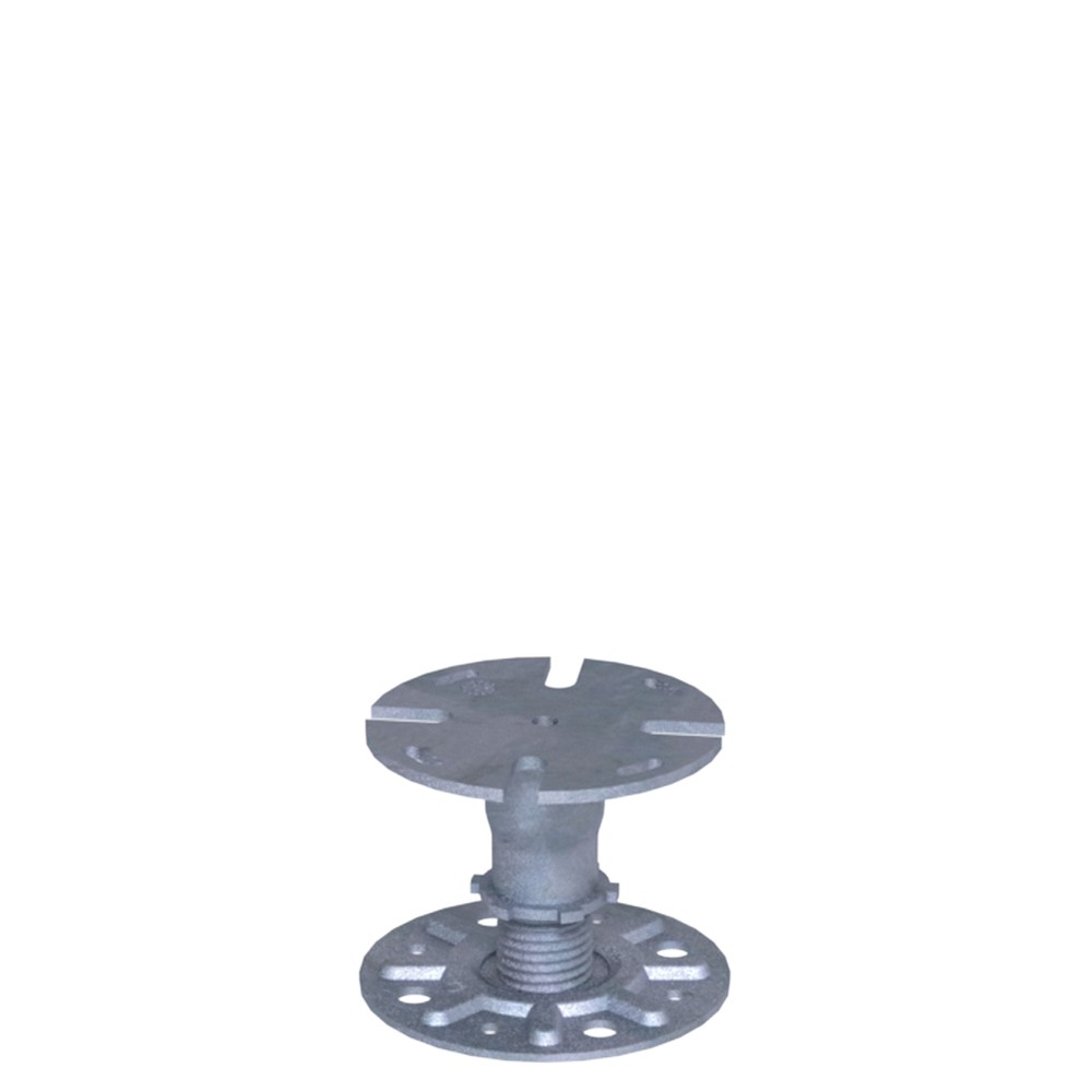 Adjustable Pedestal Base 75 - 115mm Zinc Passivated Steel - Zintec 200