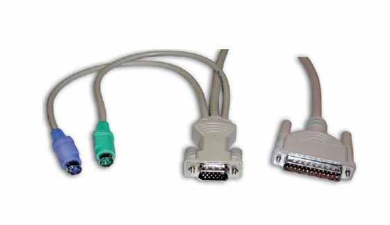 CAB-CX0606C020 - Rose - 20ft UltraCable CPU PS/2 to SWITCH (D25) 20ft