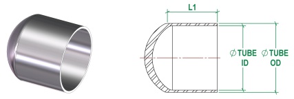 Domed End Cap, Weld Ended
