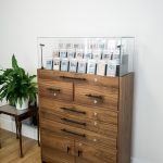 Trading Card Cabinet In Walnut For Card Collectors