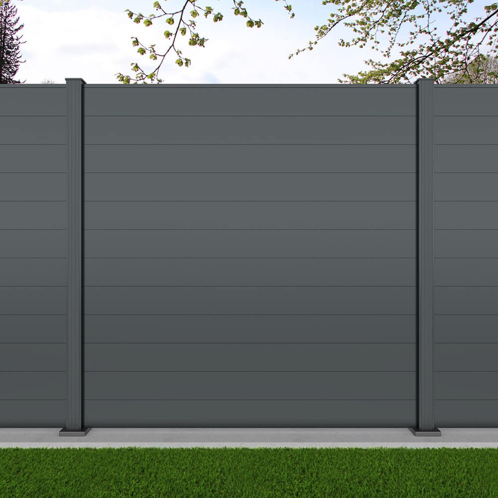 1.8m Connect Basalt Grey - Basalt Grey Bolt Down Posts - Metre Price