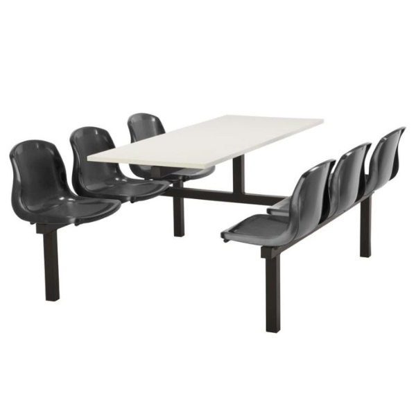 CU90 - 6-Seater Harvey Canteen Unit - 2 Way Access, Black, White