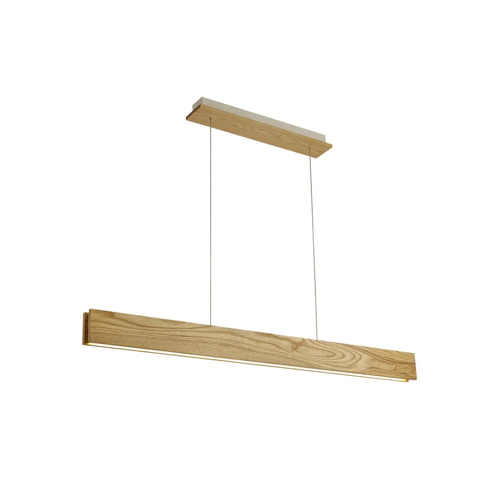 Luxuria Theatre Linear Pendant 2x25W LED 3000K 2158lm Oak / Sand White