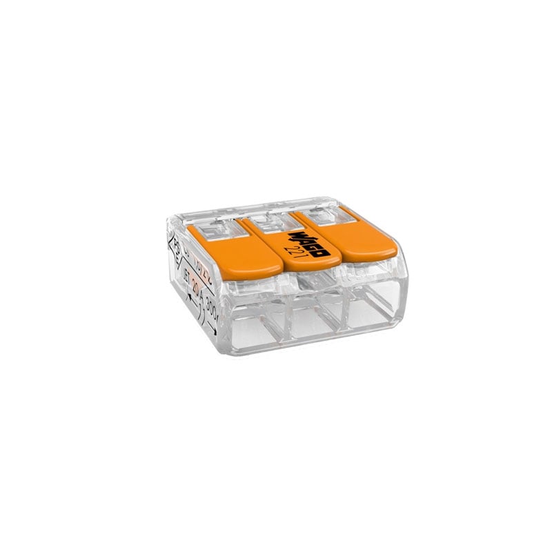 Wago Compact Cable Connectors 3 Ports 221 Series