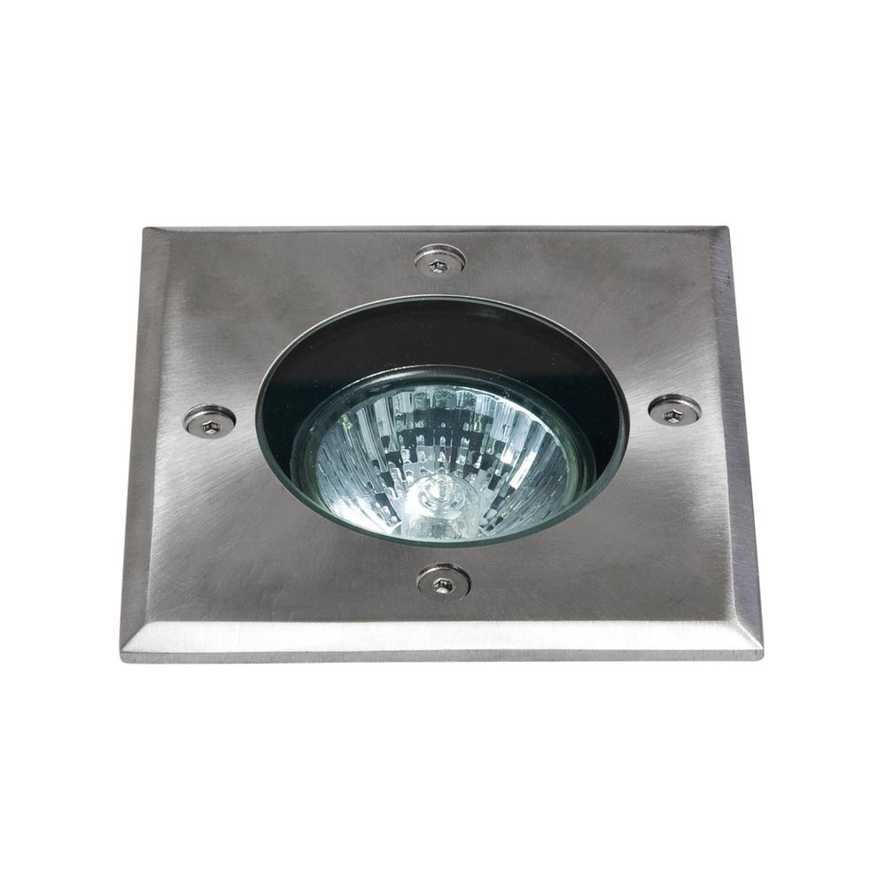 Astro Gramos Square Brushed Stainless Steel Ground Light