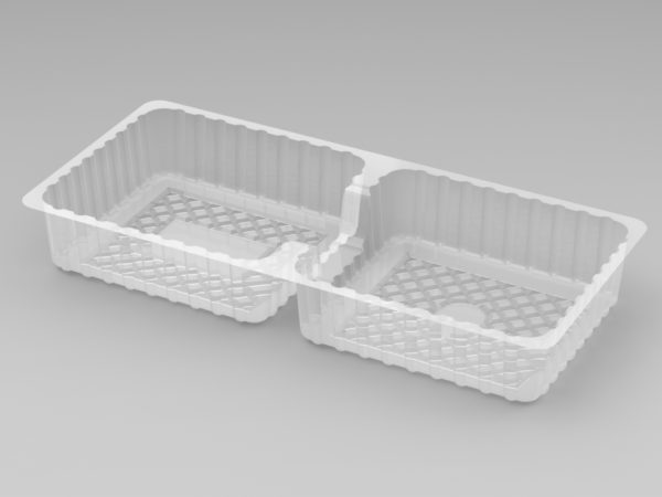 2 Cavity Square Slice Tray