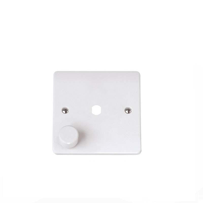 Click Empty Dimmer Switch Plate 1 Gang White PVC